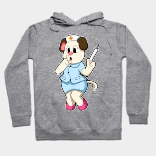 Dog as Nurse with Syringe Hoodie